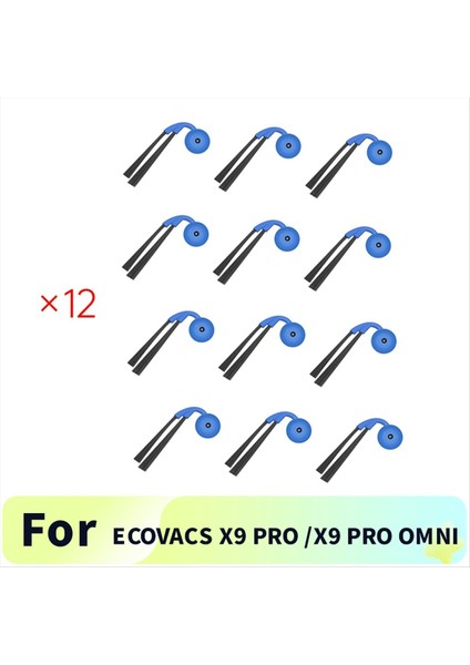 Ecovacs X9 Pro / X9 Pro Omnı Süpürge Yan Fırçası Yedek Parçaları Için 12 Adet Yan Fırça (Yurt Dışından) modelleri