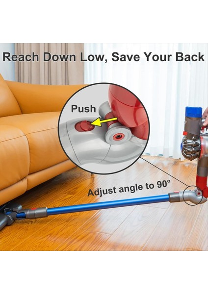 Dyson V7 V8 V10 V11 V15 Elektrikli Süpürgeler Için Yumuşak Silindir Sert Ahşap Zemin Fırçası LED Toz Işığı ile Düşük Erişimli Adaptör (Yurt Dışından) fiyatları