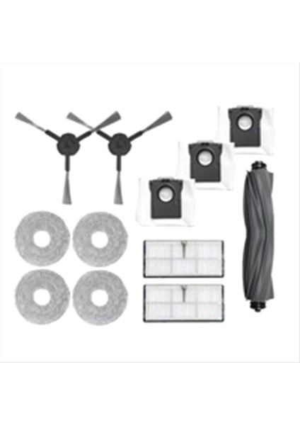 Dreame L10S Ultra Gen 2 Robot Süpürge Yedek Parça Seti Kauçuk Ana Saç Kesimi Yan Fırça, Filtre, Paspas Bezi (Yurt Dışından)