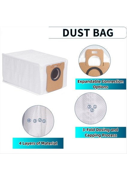 Dreame L10S Ultra Gen 2 Robot Süpürge Yedek Parça Seti Kauçuk Ana Saç Kesimi Yan Fırça, Filtre, Paspas Bezi (Yurt Dışından) modelleri