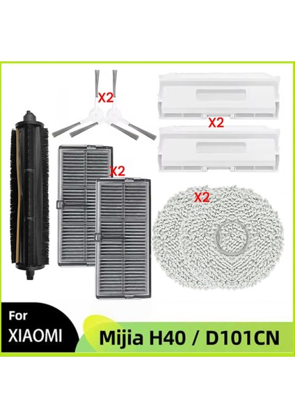 Xiaomi Mijia H40 / D101CN Elektrikli Süpürge Parçaları Ana Yan Fırça Paspas Bezleri Toz Torbaları Filtreler Için 9 Parça Aksesuar Seti (Yurt Dışından)
