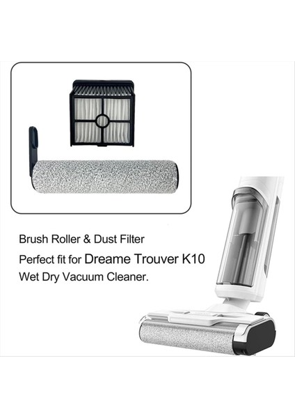 Dreame Trouver K10 ve K10 Pro Elektrikli Süpürge Parçaları Için 9 Parça Fırça Rulosu ve Filtre Seti Temizlik Verimliliğini Artırır (Yurt Dışından) modelleri