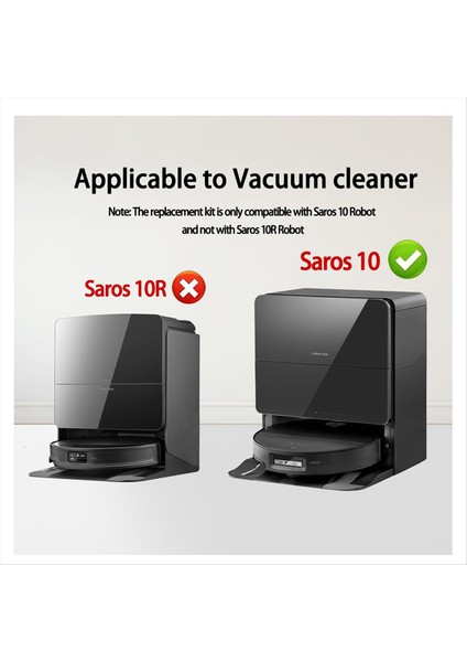Roborock Saros 10/roborock S9 Maxv Ultra Vakum Parçaları ile Uyumlu Ana Silindir Yan Fırça Filtre Paspas Bezi Toz Torbası (Yurt Dışından) fiyatları
