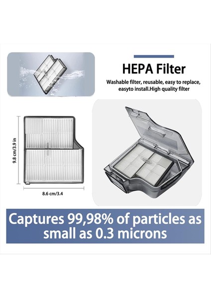 Roborock Saros 10/roborock S9 Maxv Ultra Vakum Parçaları ile Uyumlu Ana Silindir Yan Fırça Filtre Paspas Bezi Toz Torbası (Yurt Dışından) modelleri