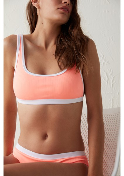 Neon Turuncu Beach Slip Bikini Altı