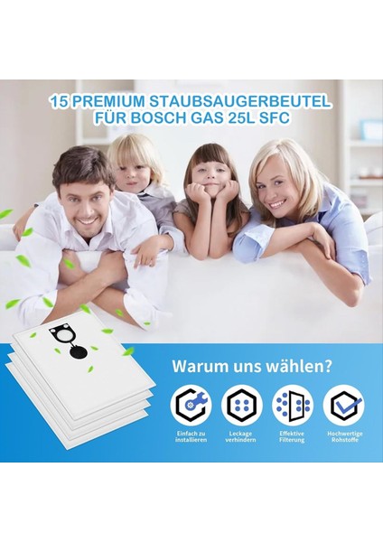 Bosch BSH20 Bosch Starmix FBV20/GAS35M Elektrikli Süpürge Aksesuarları Için Vakum Torbaları, Büyük Kapasiteli Yedek Torbalar (Yurt Dışından) fırsatları