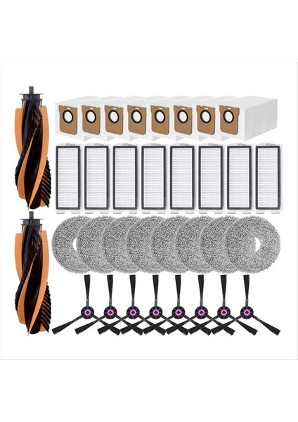 Jonr P20 Pro/jonr T5 Pro Robot Süpürge Yedek Parçaları Için 34 Adet Ana Fırça Yan Fırça Filtre Toz Torbası Paspas Bezi (Yurt Dışından) modelleri