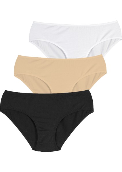 Cover 3lü Pamuklu Çok Renkli Slip Külot