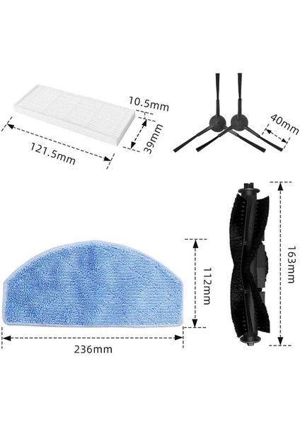 Yedek Parçalar Aksesuar Kiti, G8000 Için, G8000 Pro, G20 Robot Süpürgesi Için Yedek Yedek (Yurt Dışından) fiyatları
