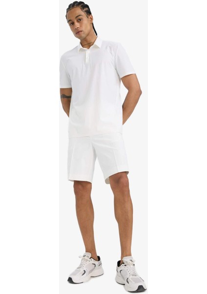 Fit Standart Fit Sporcu Kısa Paça Dokuma Şort