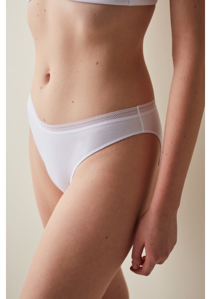 Easy Pamuklu Trim Beyaz Slip Külot