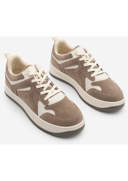 Kadın Sneaker Çok Parçalı Spor Ayakkabı Gosfin Vizon Süet indirimleri