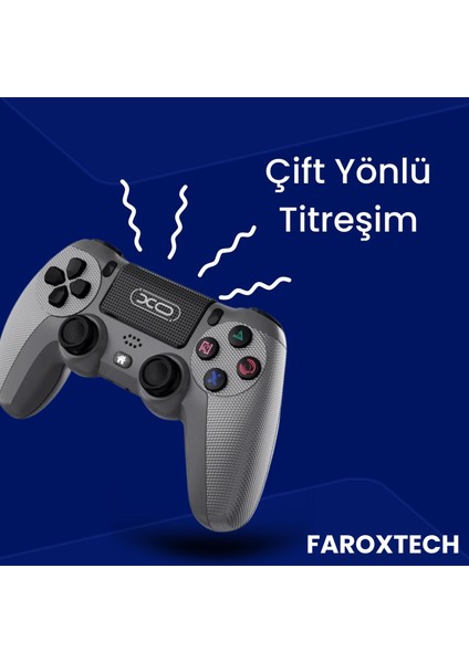 Ps4 Kablosuz Gp6 Bluetooth Gamepad Joystick 6 Eksen Titreşimli Pc Android Ios Uyumlu fırsatları