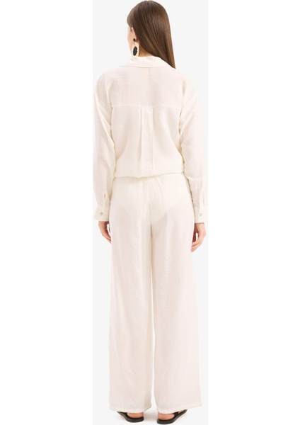 Regular Fit Beli Lastikli Plaj Pantolonu-Fall in Love