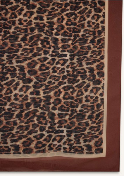 Regular Fit Leopar Desenli Şifon Pareo-Fall in Love E8218AX25HS