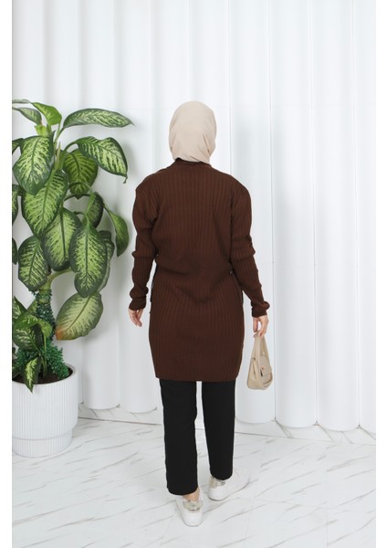 Kuşgözü Detaylı Bağcıklı Hırka