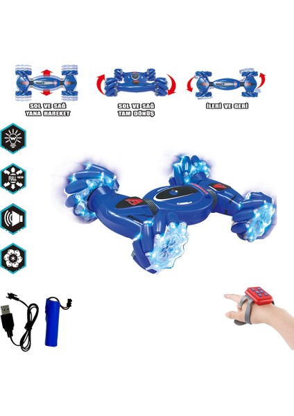 Bilekten Kontrollü Işıklı ve Müzikli 4 Teker Tırmanış Aracı fiyatları