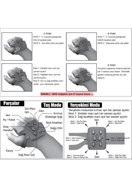 Bilekten Kontrollü Işıklı ve Müzikli 4 Teker Tırmanış Aracı modelleri