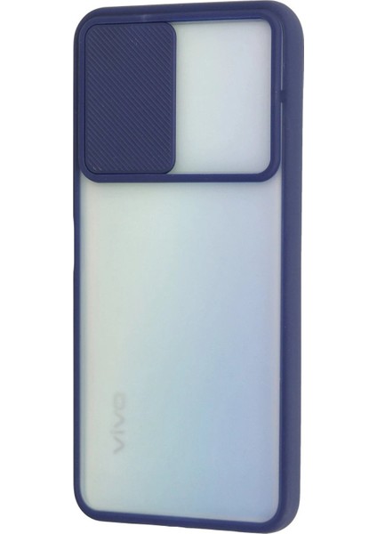 Vivo Y53S Kılıf Palm Buzlu Kamera Sürgülü Silikon - LACIVERT-(5796) - MB000X-2GB3G4 modelleri