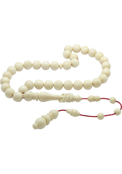 Özel Premium Kutulu Sistemli Imamesi Halkalı Natural Renk Küre Kesim Koleksiyonluk Fildişi Tesbih fiyatları