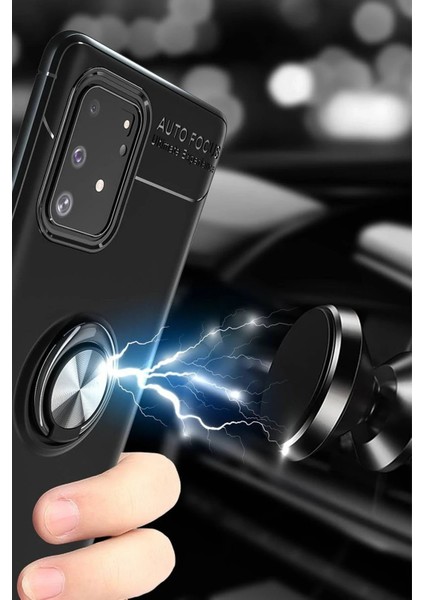 Samsung Galaxy A91 / S10 Lite Kılıf Range Yüzüklü Silikon - KIRMIZI-(5796) - MB000X-2GBFX3 modelleri