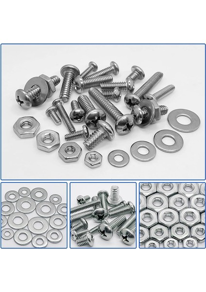 1110 Pcs Fındık ve Cıvatalar Çiftlik Kiti, Vidalar, Fındık, Cıvatalar ve Yıkacılar Paslanmaz Çelik Kiti (4-40 6-32 8-32 10-24) (Yurt Dışından) fiyatları
