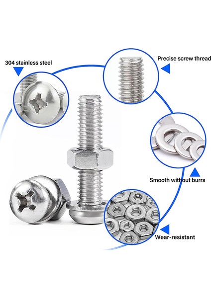 1110 Pcs Fındık ve Cıvatalar Çiftlik Kiti, Vidalar, Fındık, Cıvatalar ve Yıkacılar Paslanmaz Çelik Kiti (4-40 6-32 8-32 10-24) (Yurt Dışından) indirimleri