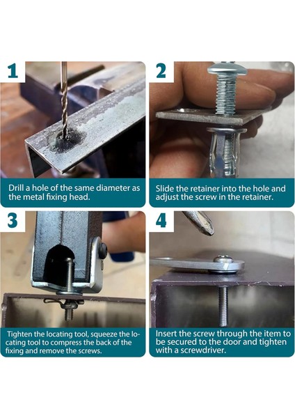 12 Pcs Içi Boş Kapı Ankraj Vidaları Set Içi Boş Metal Boşluk Sabitleme M6 Jack Somunlar Ekler Fındık Taç Çelik Boru Için Taç Somun (Yurt Dışından) modelleri