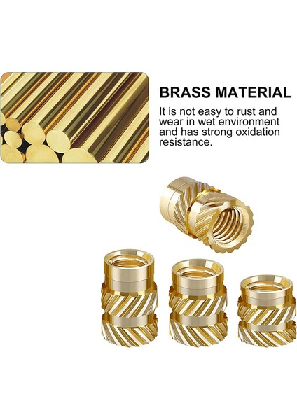 350PCS Dişli Ekler Dişi Iplik Metrik Pençeli Somunlar Çeşitliliği Kiti Pirinç Isı Seti Eki (Yurt Dışından) fiyatları