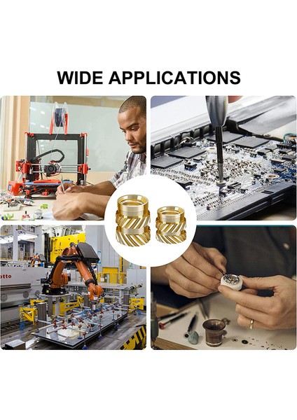 350PCS Dişli Ekler Dişi Iplik Metrik Pençeli Somunlar Çeşitliliği Kiti Pirinç Isı Seti Eki (Yurt Dışından) fırsatları