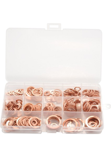 280PCS Profesyonel Çeşitli Bakır Yıkayıcı Conta Seti Düz Yüzük Conta Çiftlik Kiti M5-M20 Donanım Aksesuarları Için Kutu (Yurt Dışından)