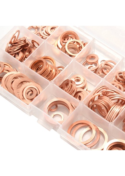 280PCS Profesyonel Çeşitli Bakır Yıkayıcı Conta Seti Düz Yüzük Conta Çiftlik Kiti M5-M20 Donanım Aksesuarları Için Kutu (Yurt Dışından) fiyatları