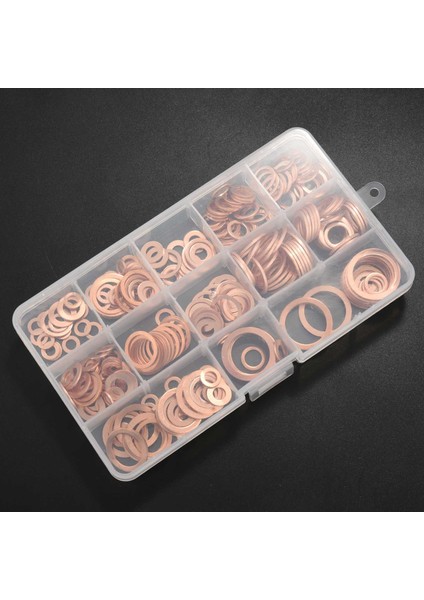 280PCS Profesyonel Çeşitli Bakır Yıkayıcı Conta Seti Düz Yüzük Conta Çiftlik Kiti M5-M20 Donanım Aksesuarları Için Kutu (Yurt Dışından) indirimleri