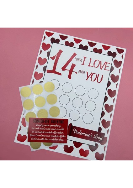 14 Şey Sevgililer Günü Günü Scratch-Off Baskı Romantik Tebrik Aşk Koyu Kartları Için Kırpma Kartı, A (Yurt Dışından) fiyatları
