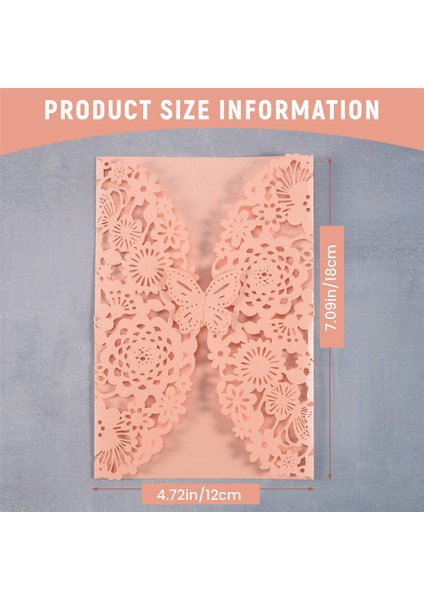 10PCS/SET Hassas Oyma Kelebekler Romantik Düğün Partisi Davetiyesi Düğün Için Davetiyeler ： Pembe (Yurt Dışından) fırsatları