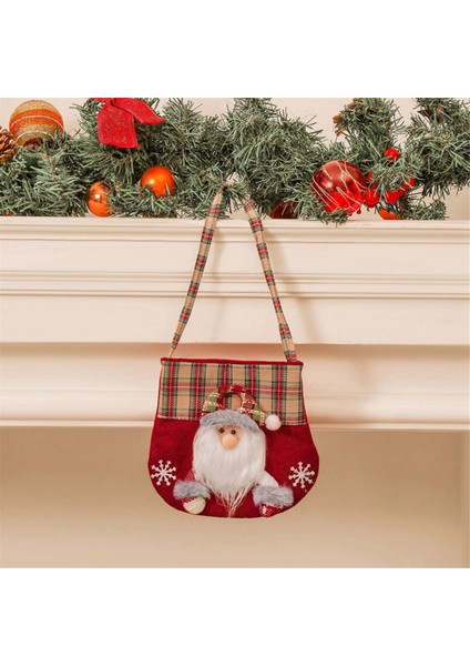 Kumaş Noel Hediye Çantası, Noel Elma Çantası Parti Lehine Çantalar, Karikatür Noel Çanta Partisi Xmas Tatil Hediye Çantaları (Yurt Dışından) modelleri