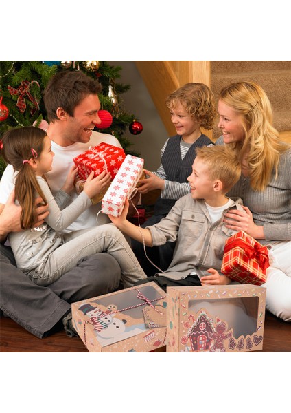 Pencereli Noel Kurabiye Kutuları, Hediye Vermek Için Tatil Kurabiye Kutuları, Hamam, Şeker, Parti Favorları, Noel Kutuları (Yurt Dışından) indirimleri