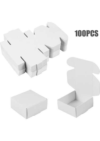 100PCS Kraft Kağıt Kutusu Güzel Kraft Kutu Ambalaj Kutusu Küçük Boyut-Beyaz (Yurt Dışından) fiyatları