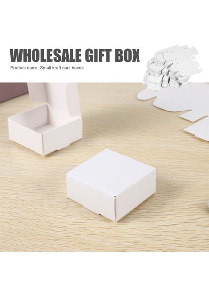 100PCS Kraft Kağıt Kutusu Güzel Kraft Kutu Ambalaj Kutusu Küçük Boyut-Beyaz (Yurt Dışından) indirimleri