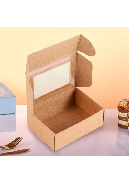 30 Pcs Mini Kraft Kağıt Kutusu Pencereli Mevcut Paketleme Kutusu Sabun Kutusu Fırın Şekeri (Siyah Kahverengi Beyaz) (Yurt Dışından) indirimleri