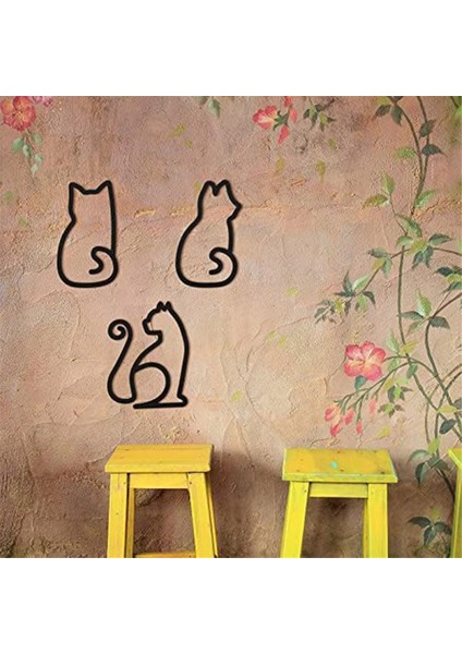 3 Adet Metal Duvar Sanatı Tel Kediler Mutfak Restoran Dükkanı Için Duvar Dekoru (Yurt Dışından) indirimleri