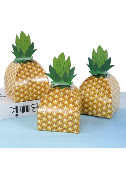 50PCS Ananas Şeker Kurabiye Kutusu Hawai Partisi Hediye Paketleme Kutusu Çantası Luau Yaz Doğum Düğün Dekorasyonu (Yurt Dışından) fiyatları