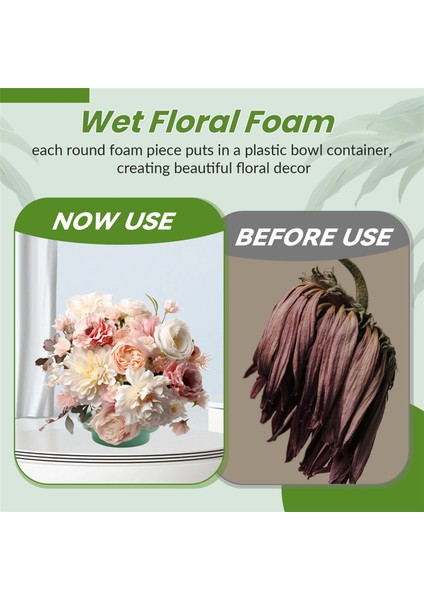 5 Paket Diy Çiçek Aranjman Kiti Yeşil Yuvarlak Islak Çiçek Köpük Kase, Düğün Koridor Çiçekleri, Parti Dekorasyonu (Yurt Dışından) indirimleri