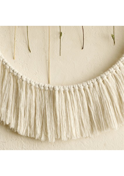 Bohem Ahşap Boncuk Pamuk Halat Kolye Dokuma Püskül Yuvarlak Duvar Kolye Ev Yatak Odası Dekorasyon (Yurt Dışından) fırsatları