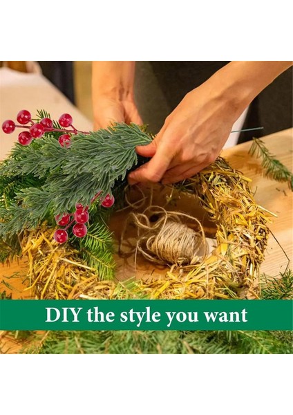45PCS Dekorasyonlar Yapay Çam Şubeleri Holly Meyveleri Kırmızı Berry Noel Ağacı Çelenkleri Hediye Yeşillik (Yurt Dışından) fiyatları