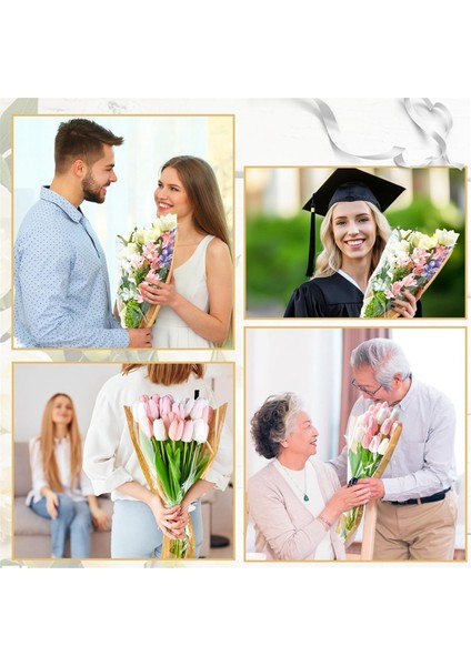 50 Adet Çiçek Buket Ambalaj Kağıdı, Kraft Kağıt Çiçekçi Sargısı Çantalar Çiçek Aranjman Malzemeleri Düğün, Sevgililer (Yurt Dışından) fiyatları