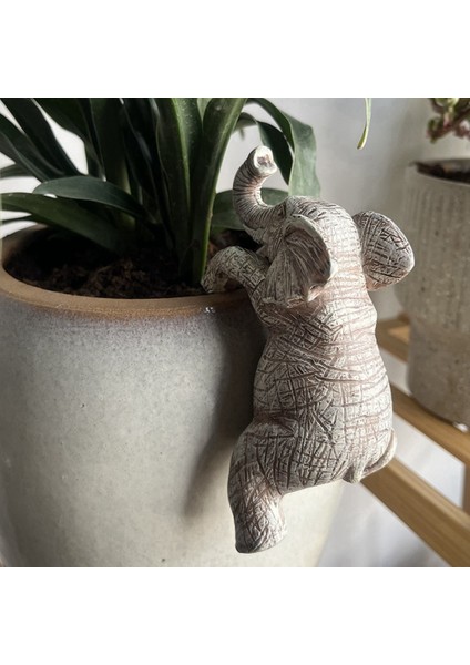 Fil Asılı Saksı Büyüleyici Balkon ve Bahçe Dekoru, Sevimli Hayvan Heykeli, Fil Sevenler Için Ideal Hediye (Yurt Dışından) fiyatları