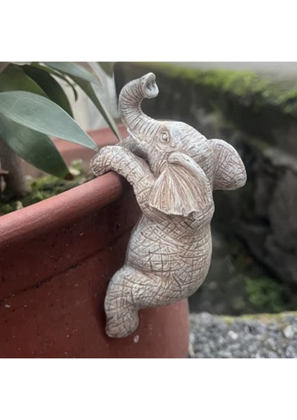 Fil Asılı Saksı Büyüleyici Balkon ve Bahçe Dekoru, Sevimli Hayvan Heykeli, Fil Sevenler Için Ideal Hediye (Yurt Dışından) modelleri