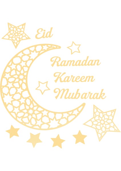 Ramazan Kareem Çıkartmalar Süslemeleri Duvar Eid Mübarek Ev Dekor Işareti Yatak Odası Ön Odası Hilal Kristalleri Sanat A (Yurt Dışından) modelleri