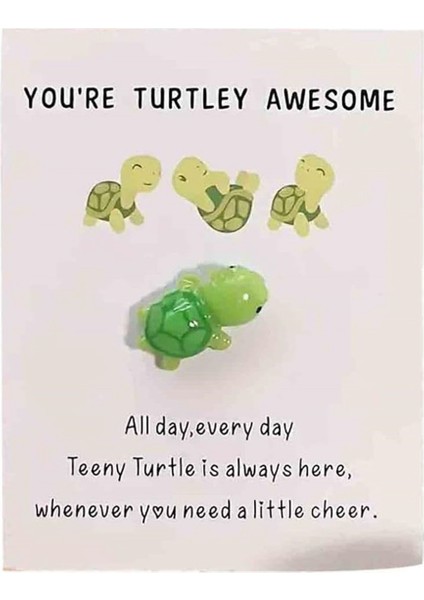 El Yapımı Duygusal Destek, Sen Turtley Harika, Kaplumbağa Motivasyon Hediyesi, Sevimli Mini Yeşil Kaplumbağa Dekorasyonu (Yurt Dışından)